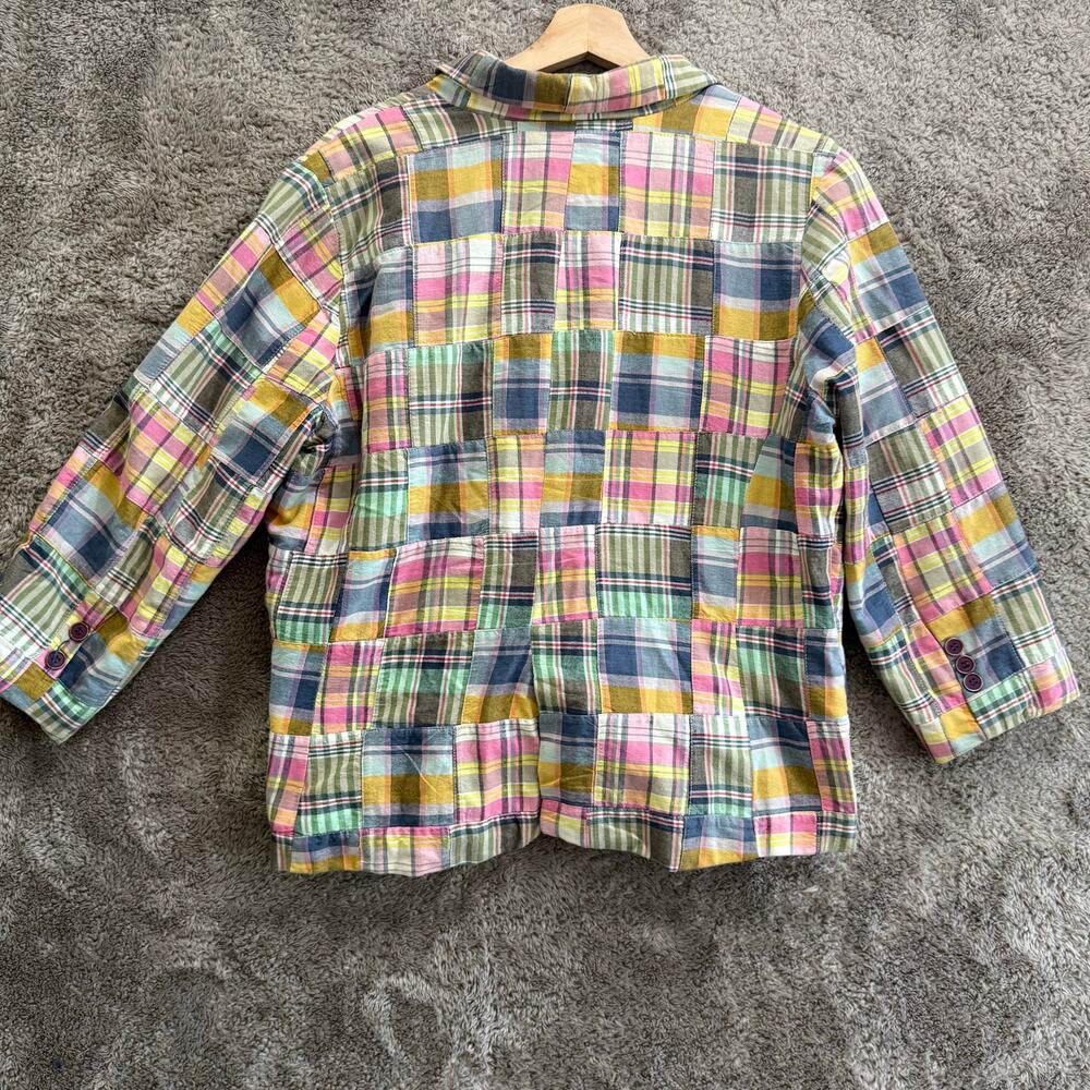 Chadwicks Madras Plaid Patchwork Blazer Jacket Wo… - image 2